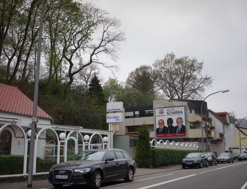 (M14) Mega1Banner Großblittersdorfer Str. / Richtung Peugeot Saartal